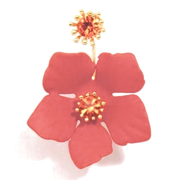 BUTTERCUP FLORAL JACKET EARRING 💖STUNNING💖 18K GOLD PLATED - Picture 2 of 3